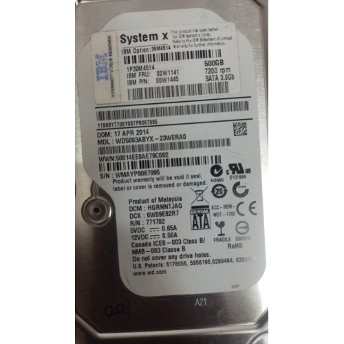 Seagate/IBM 500GB 7.2K RPM 6Gb/s 3.5